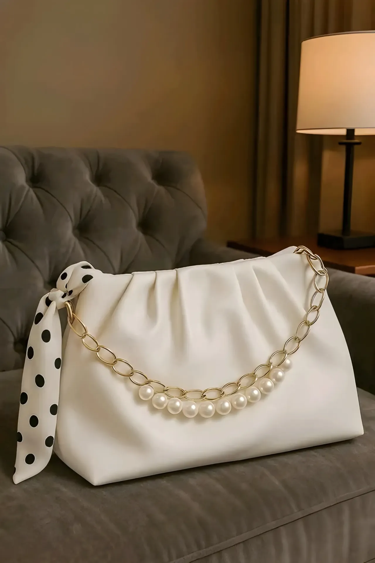White premium handbag